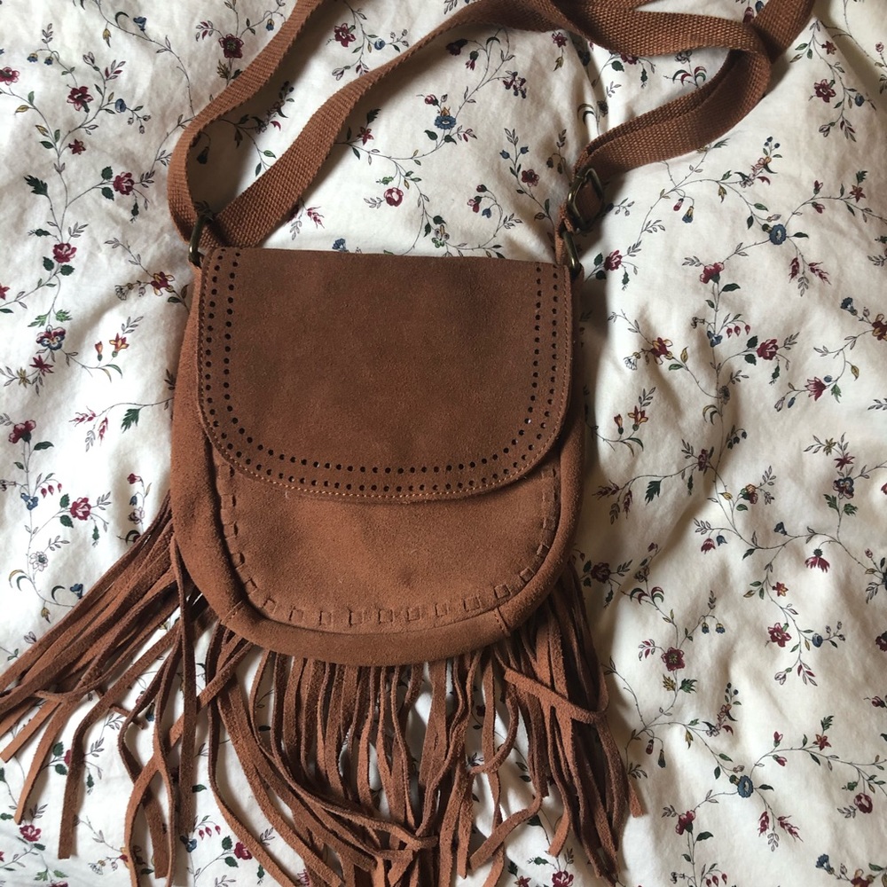 Fringe cross body bag